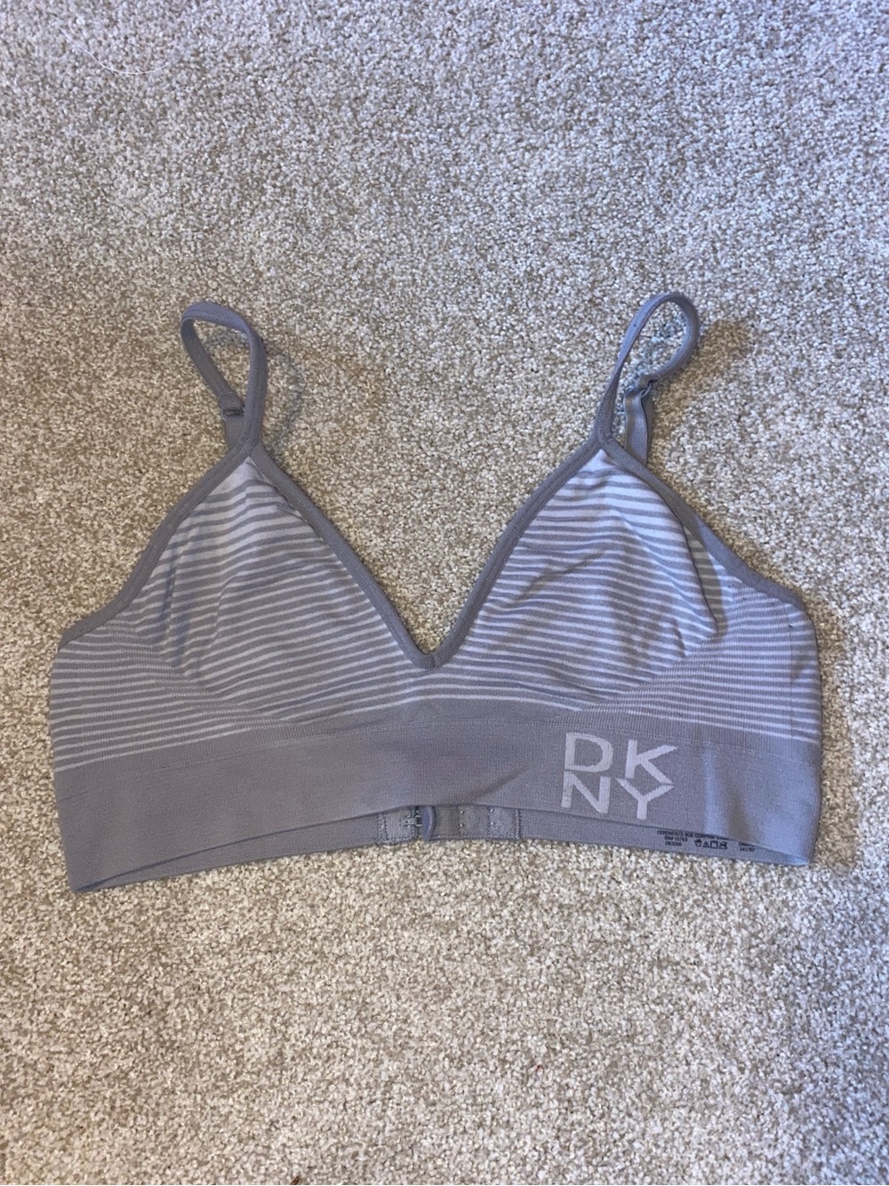 DKNY Gray Striped Bralette